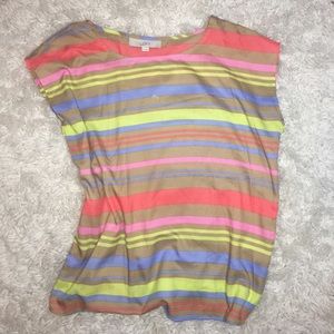Short Sleeve Multi Colored Top